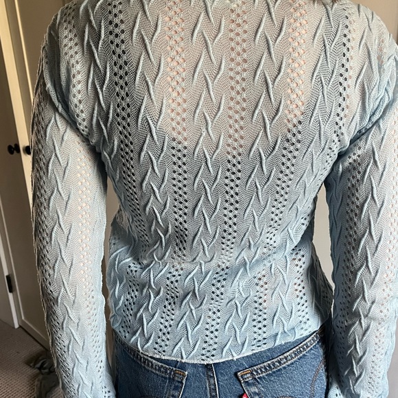 Vintage blue lace cardigan - Picture 2 of 2